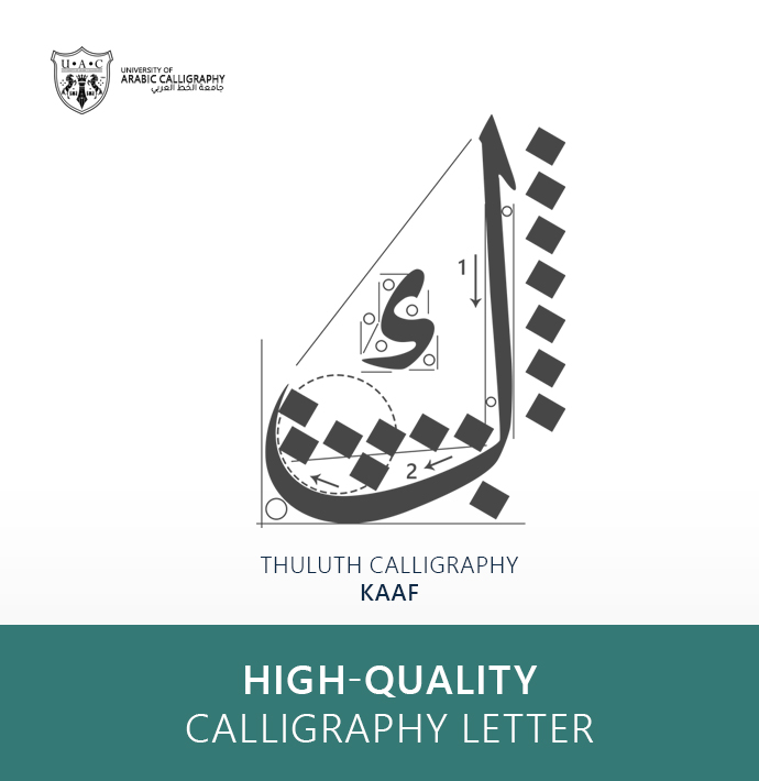 Thuluth Calligraphy:Letter Kaaf Type One
