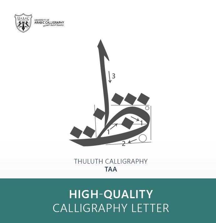 Thuluth Calligraphy:Letter Taa