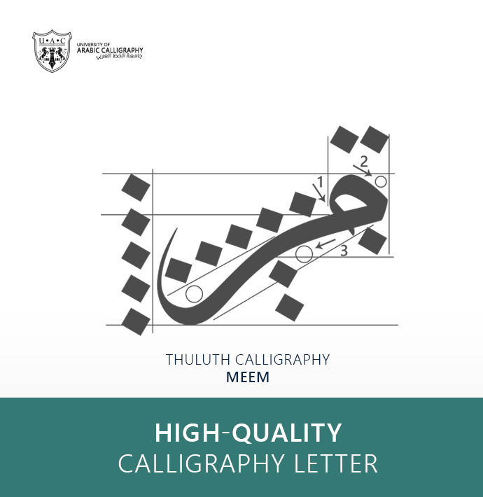 Thuluth Calligraphy:Letter Meem Type Two
